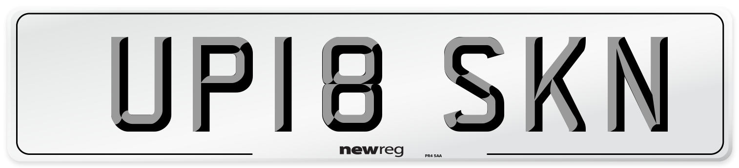 UP18 SKN Number Plate from New Reg